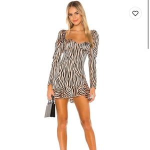 Long sleeve zebra majorelle dress
